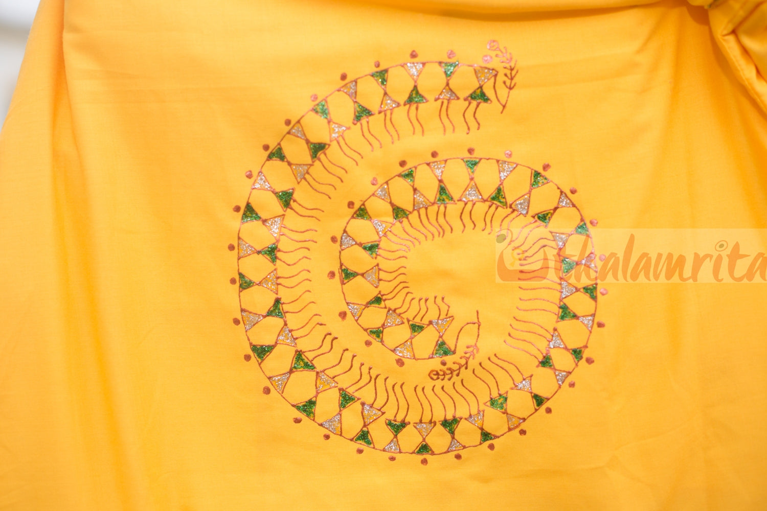 Yellow Pattachitra Kurti