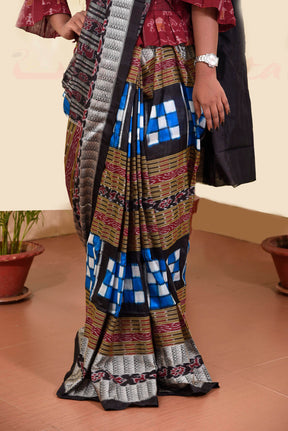 Blue Bichitrapuri Sambalpuri Silk Saree