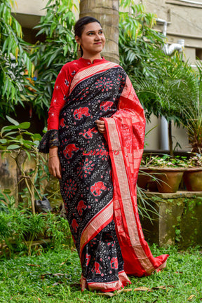 Haathi Sambalpuri Silk Saree