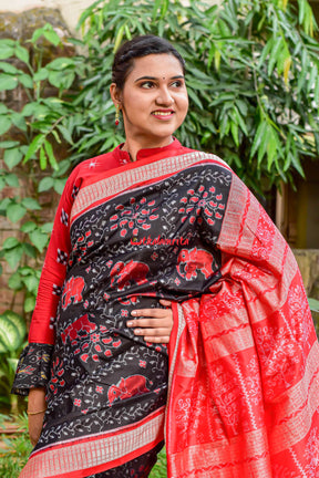 Haathi Sambalpuri Silk Saree