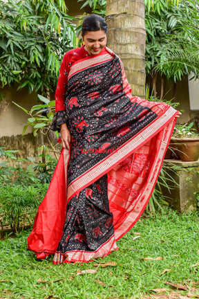 Haathi Sambalpuri Silk Saree