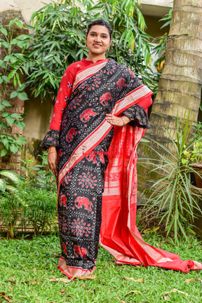 Haathi Sambalpuri Silk Saree