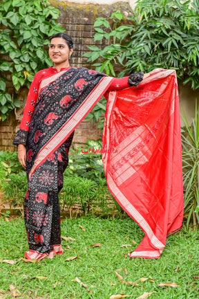 Haathi Sambalpuri Silk Saree