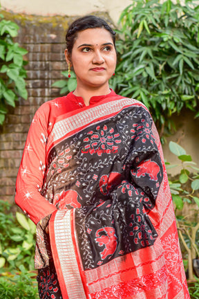 Haathi Sambalpuri Silk Saree