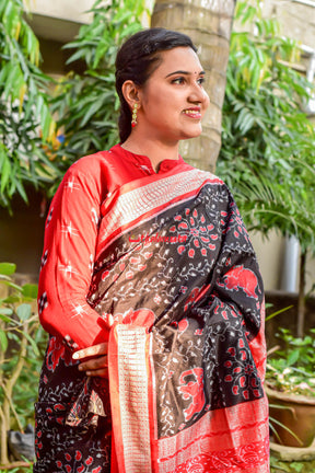 Haathi Sambalpuri Silk Saree