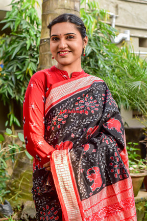 Haathi Sambalpuri Silk Saree