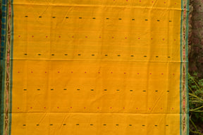 Soft Yellow Green Pittala Single Cotton Saree