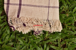 Beige Purple Kotpad(Stole)