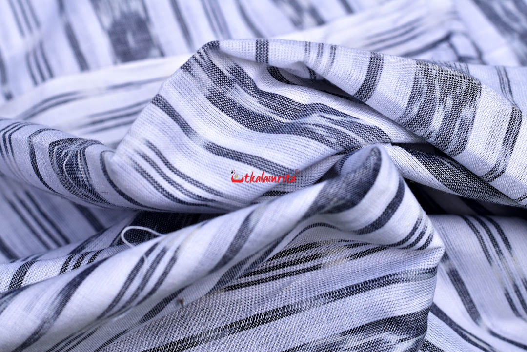 White Black Ikat (Fabric)