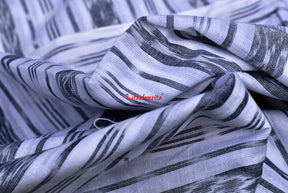 White Black Ikat (Fabric)