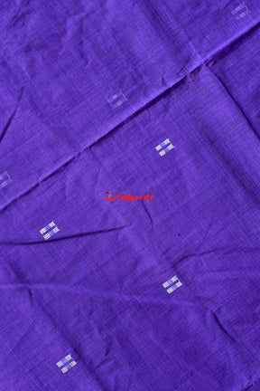 Purple Blue Single Cotton Saree