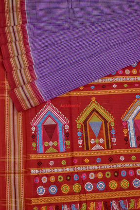 Plum Dolabedi Cotton Saree