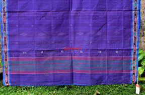 Purple Blue Single Cotton Saree