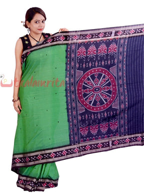 Rekha Buti Green Black Saree