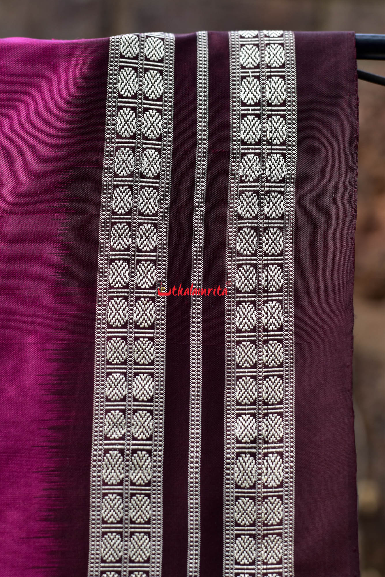 Magenta Tribal Box patra Bomkai Silk