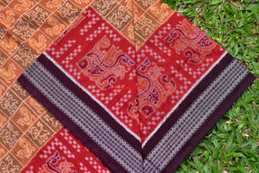 Animal Motifs 13 Kuthi Sambalpuri Cotton Saree
