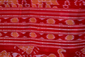 5 Kuthi Red Mehndi Pasapali Cotton Saree