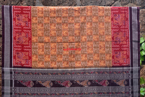 Animal Motifs 13 Kuthi Sambalpuri Cotton Saree