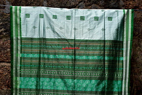 Olive Dual Tribal Bomkai Silk Saree