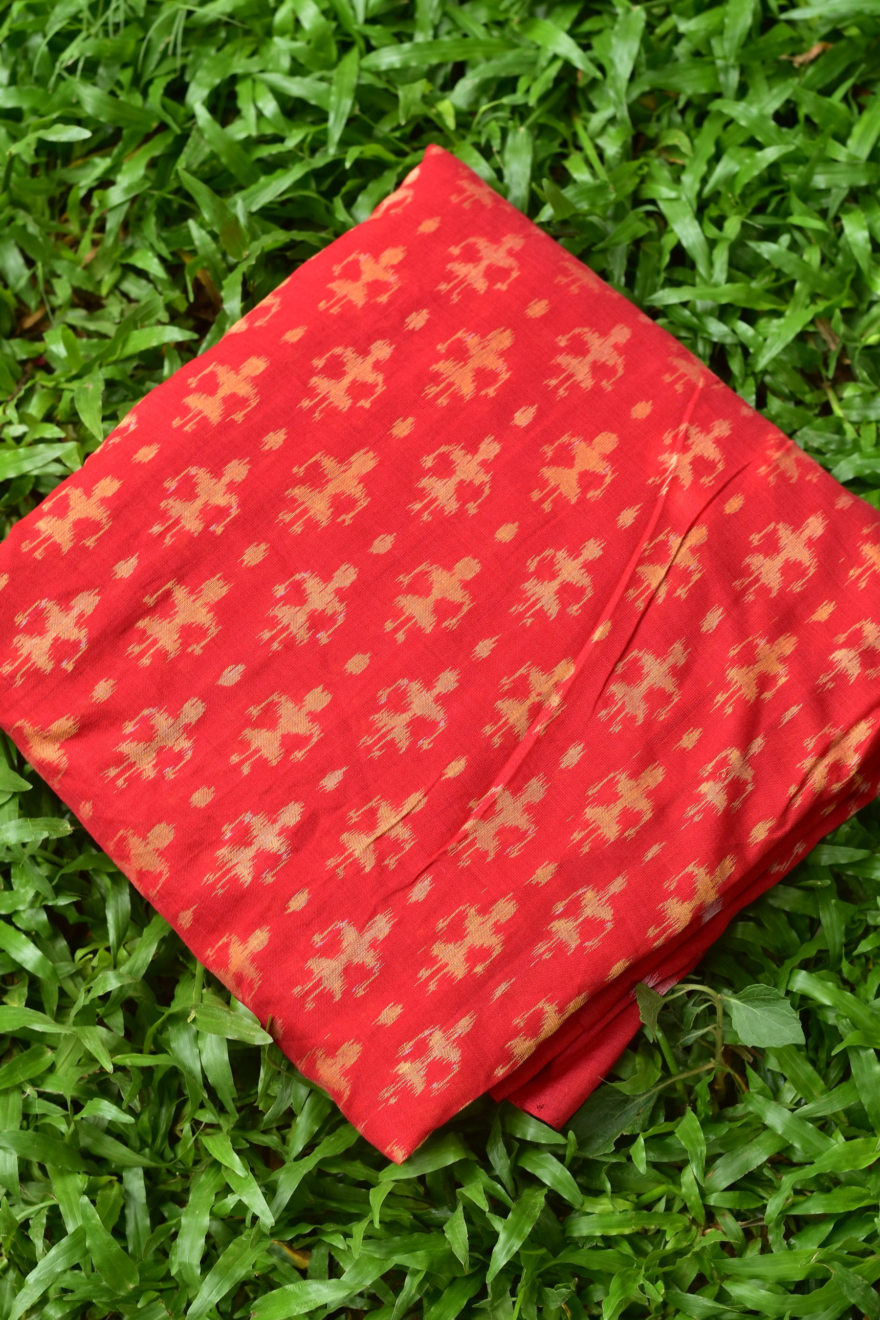 Red Golden Tribal Dot (Fabric)