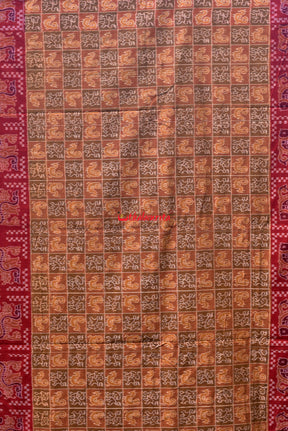 Animal Motifs 13 Kuthi Sambalpuri Cotton Saree