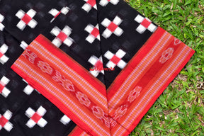 Black all-over pasapali cotton saree