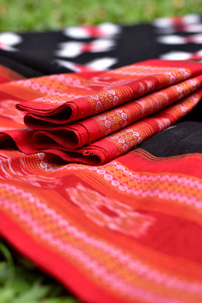 Black all-over pasapali cotton saree