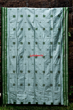 Olive Dual Tribal Bomkai Silk Saree