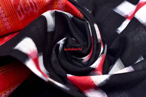 Black all-over pasapali cotton saree