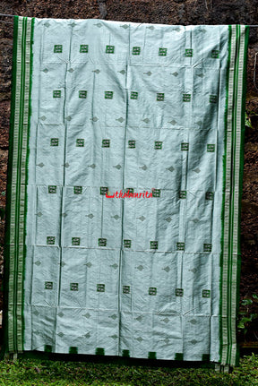 Olive Dual Tribal Bomkai Silk Saree