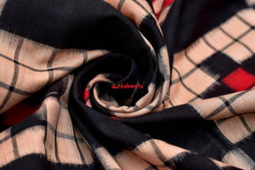 Cream Pasapali Cotton Saree