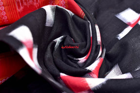 Black all-over pasapali cotton saree