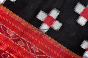 Black all-over pasapali cotton saree
