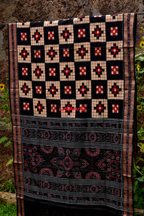 Cream Pasapali Cotton Saree