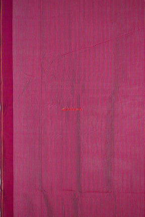 Stripes On Maroon Cotton Saree