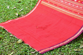 Beige Ganga Jamuna Fishes Bomkai Cotton Saree