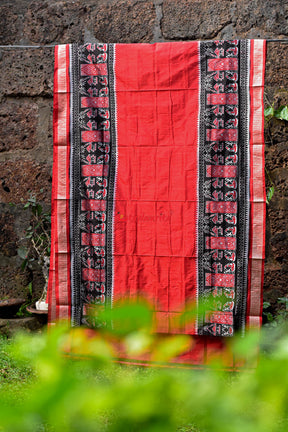 Life In Village Sambalpuri Silk Saree