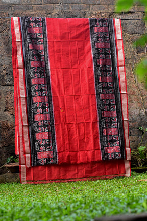 Life In Village Sambalpuri Silk Saree