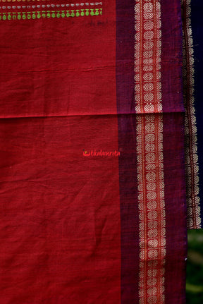 Beige Ganga Jamuna Fishes Bomkai Cotton Saree