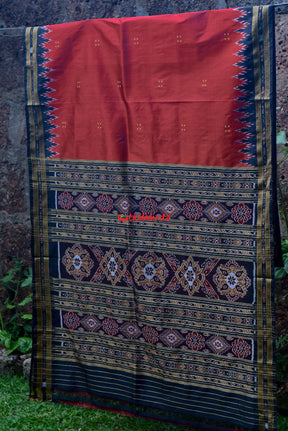 Red Black Khandua Silk