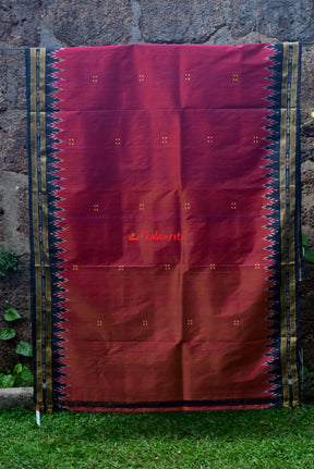 Red Black Khandua Silk