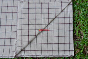 Big Chequered Off White Kotpad (Fabric)