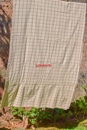 Big Chequered Off White Kotpad (Fabric)
