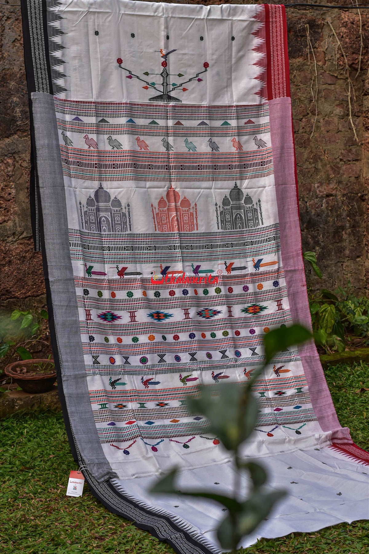 Ganjam Bomkai Taj Mahal ganga jamuna red black white