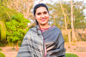 Black Magenta Jala Anchal Gopalpur Tussar