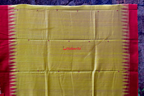Fine Yellow Red Tussar Silk