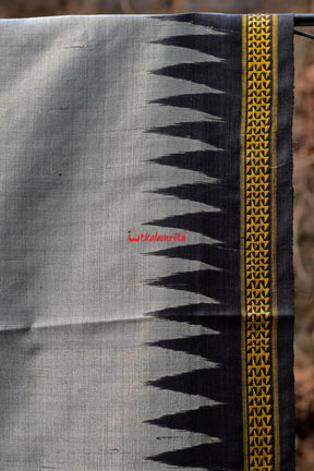 Grey Jaala Gopalpur Tussar Silk Saree