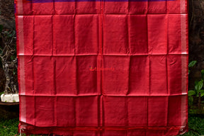 Purple Red Gopalpur Tussar Silk Saree