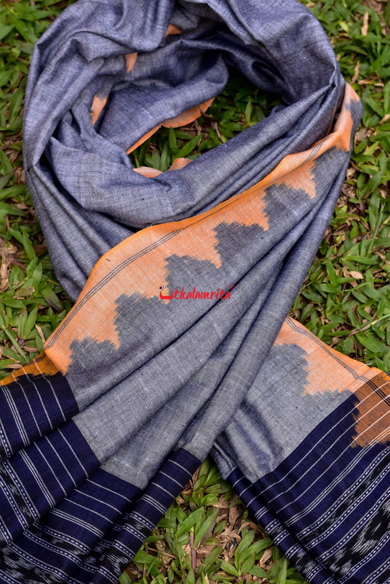Grey Cream & Blue Black (Dupatta)