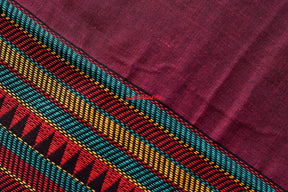 Maroon Dongria Cotton Saree
